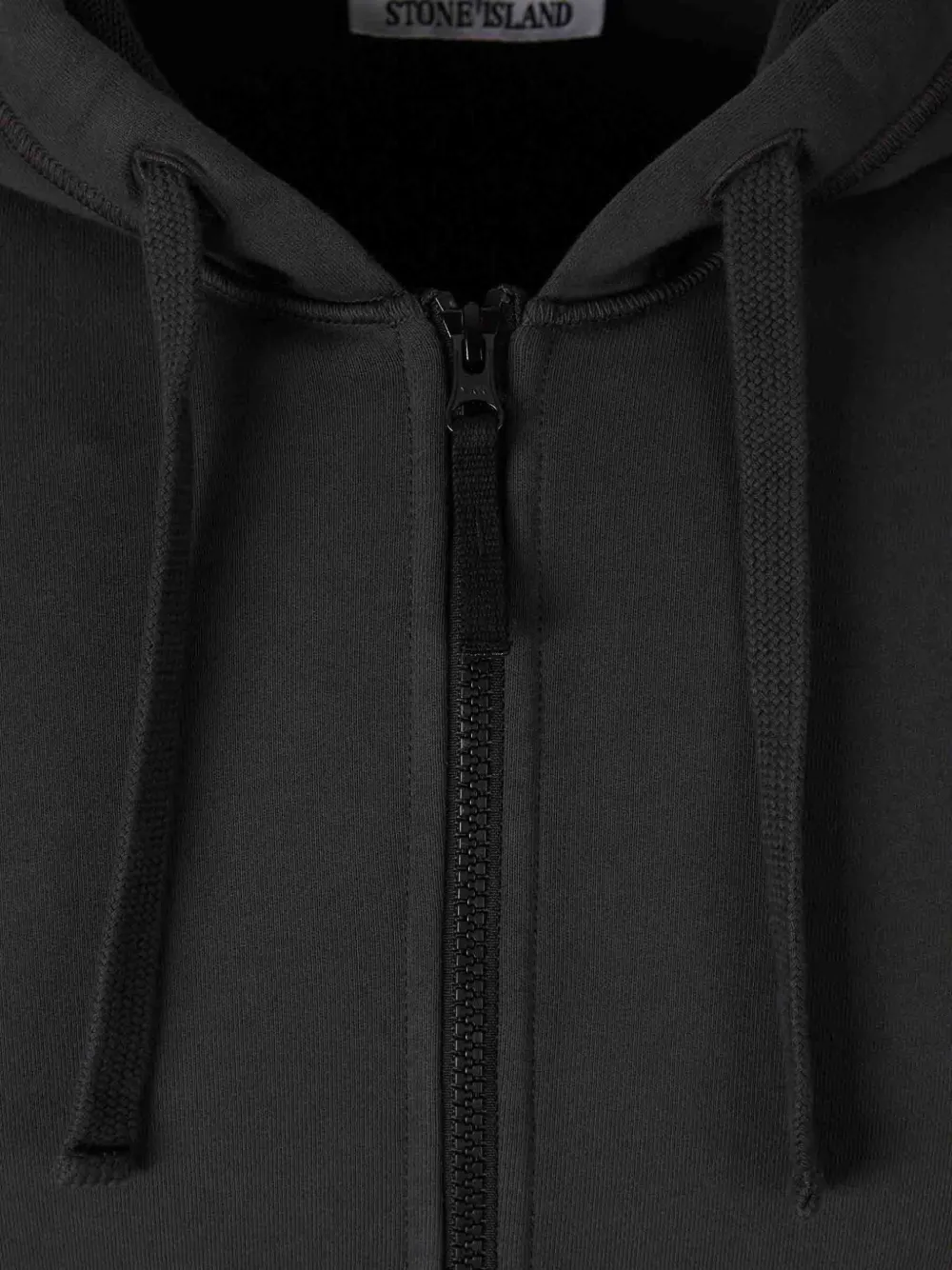 Stone Island Hoodie met logopatch Zwart