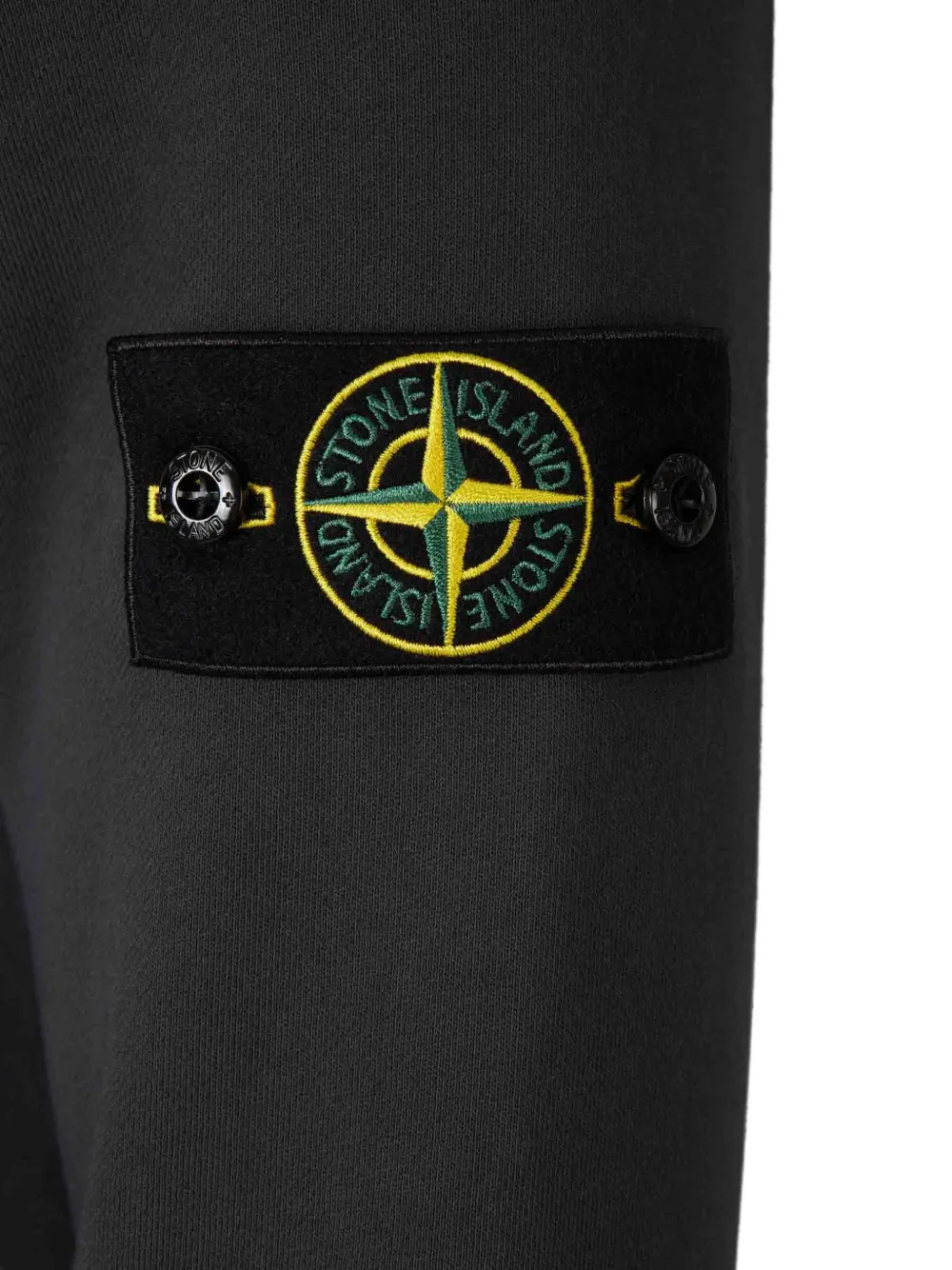 Stone Island Hoodie met logopatch Zwart