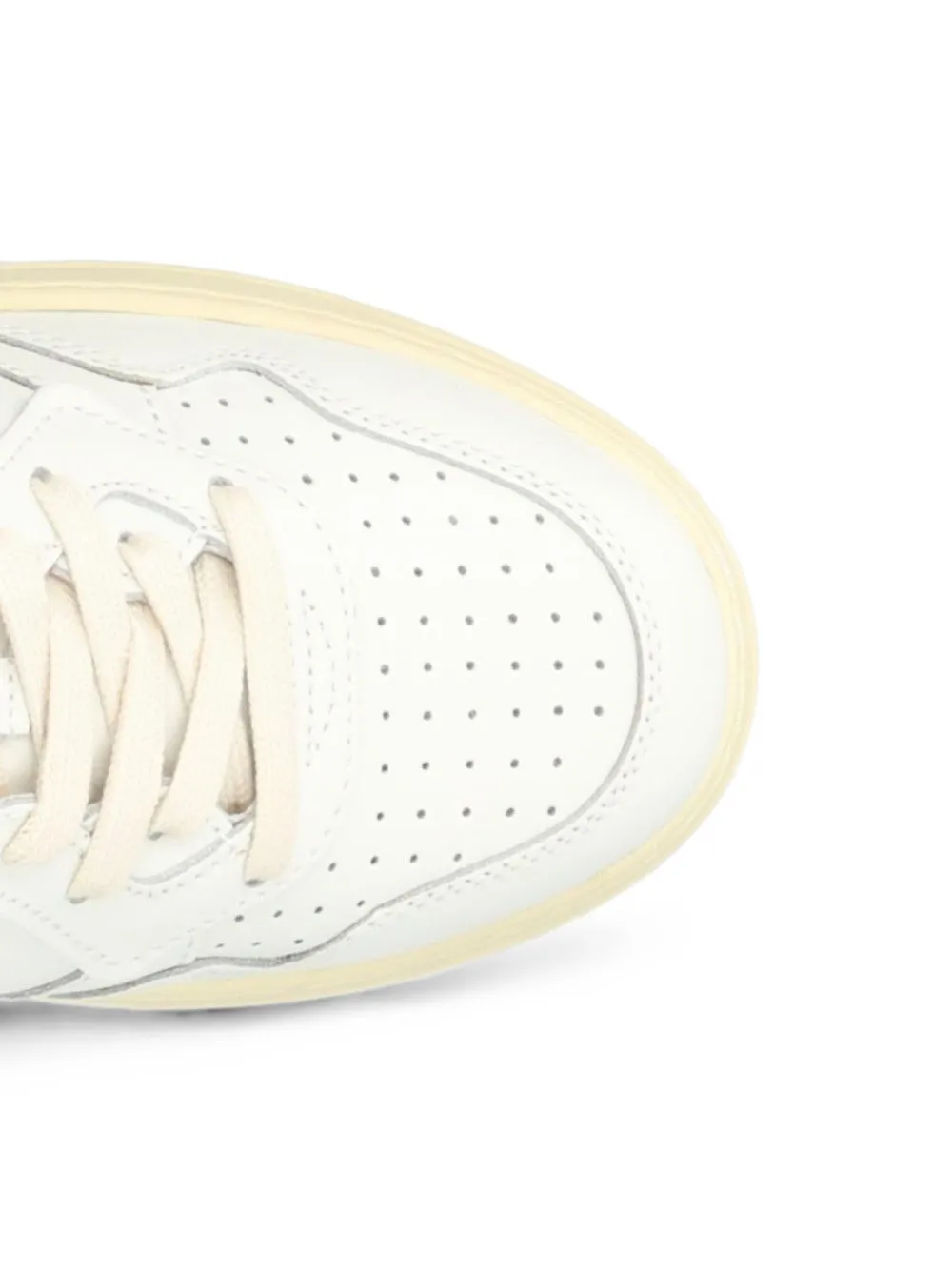 Autry Medalist low sneakers in white and chocolate leather Wit