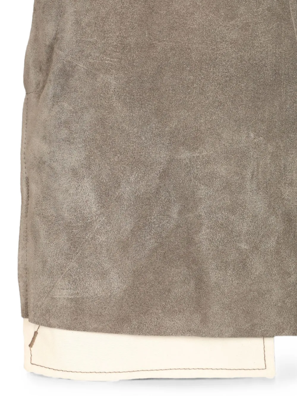 Rick Owens Fog Cut gelaagde suède mini-rok Grijs