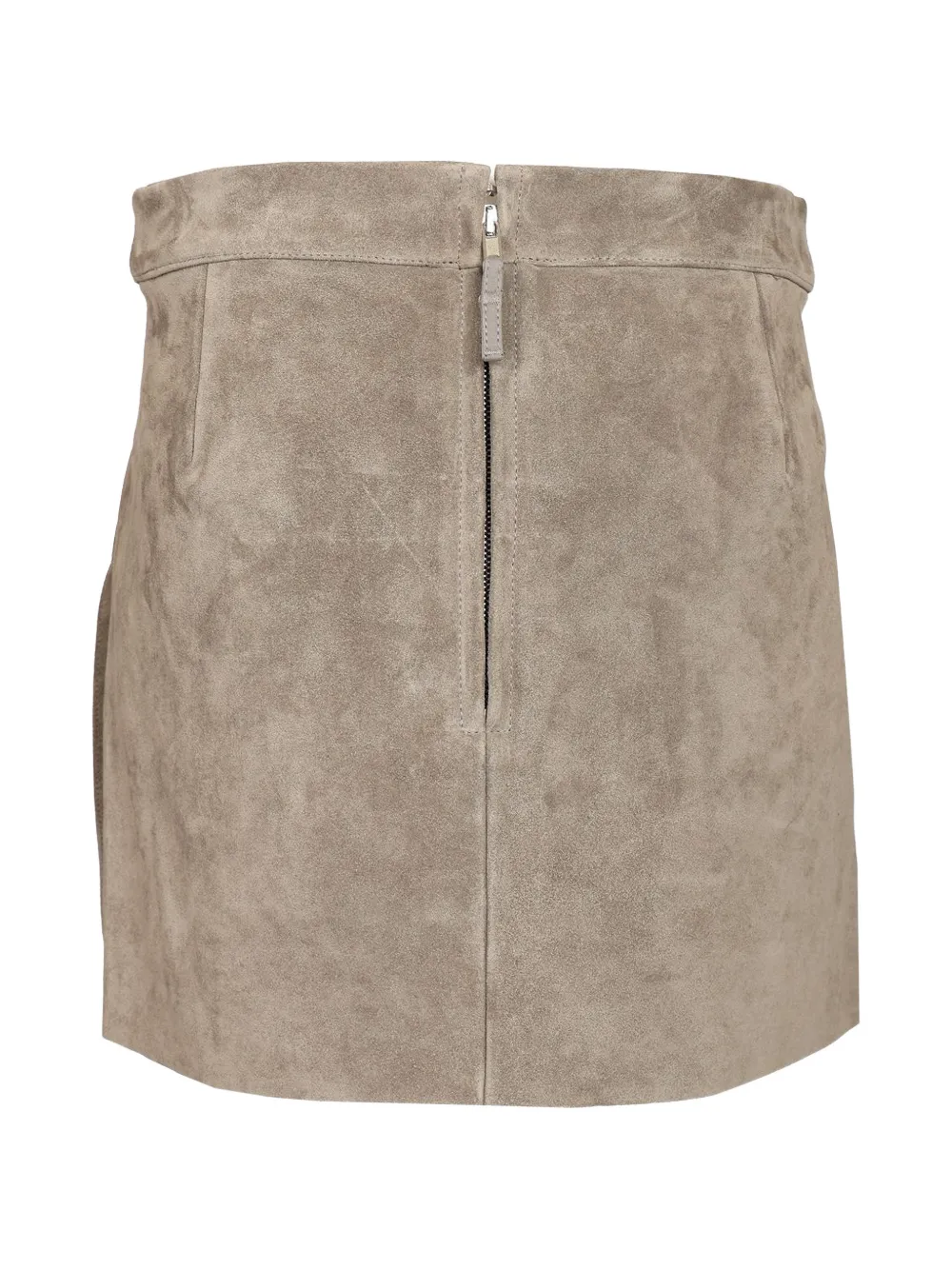 Rick Owens Fog Cut gelaagde suède mini-rok Grijs