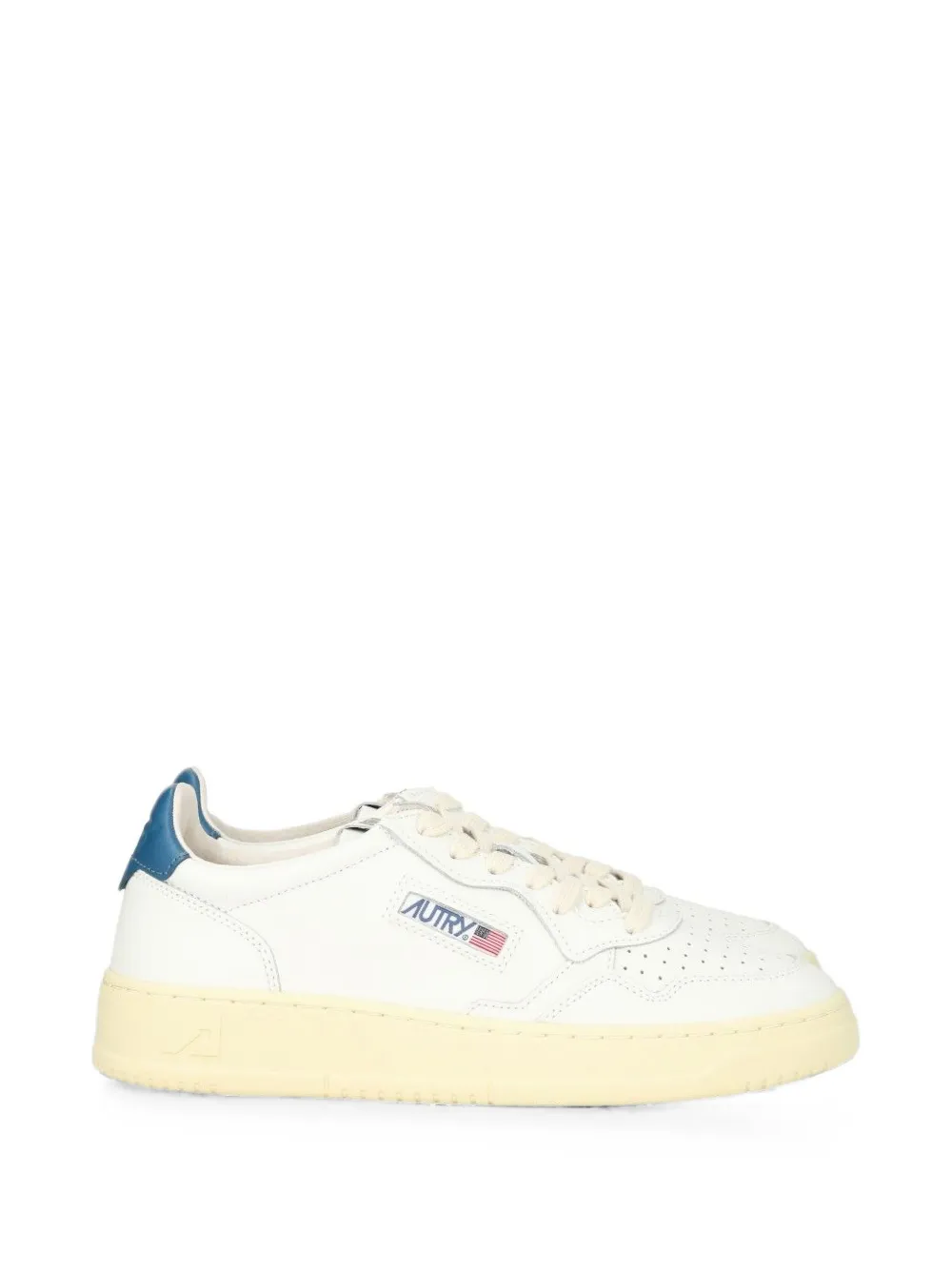 Autry Medalist low sneakers in white and mallard blue leather Wit