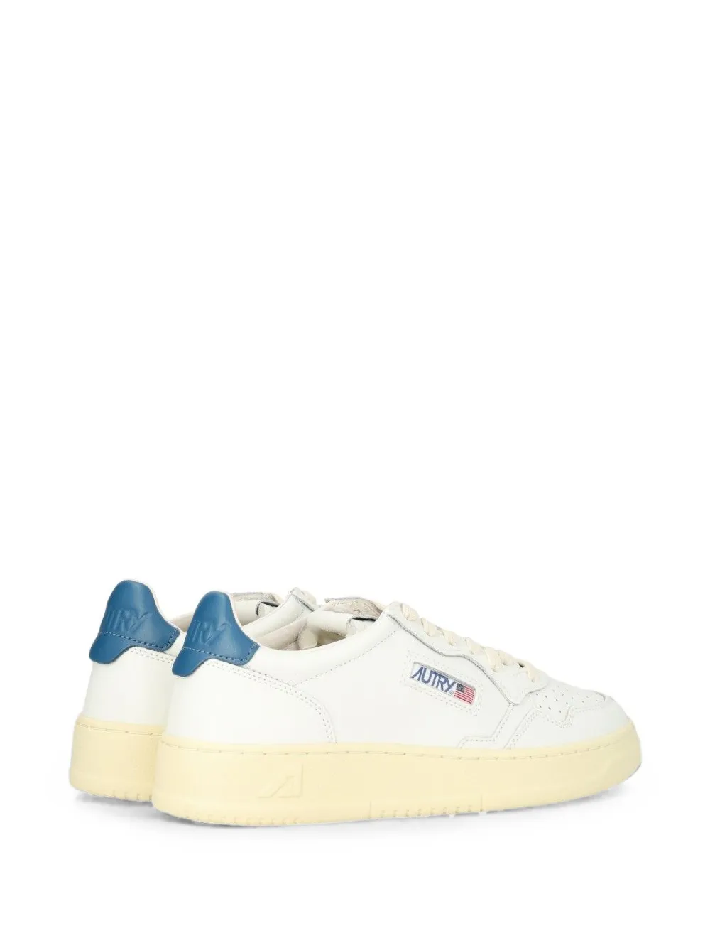 Autry Medalist low sneakers in white and mallard blue leather Wit