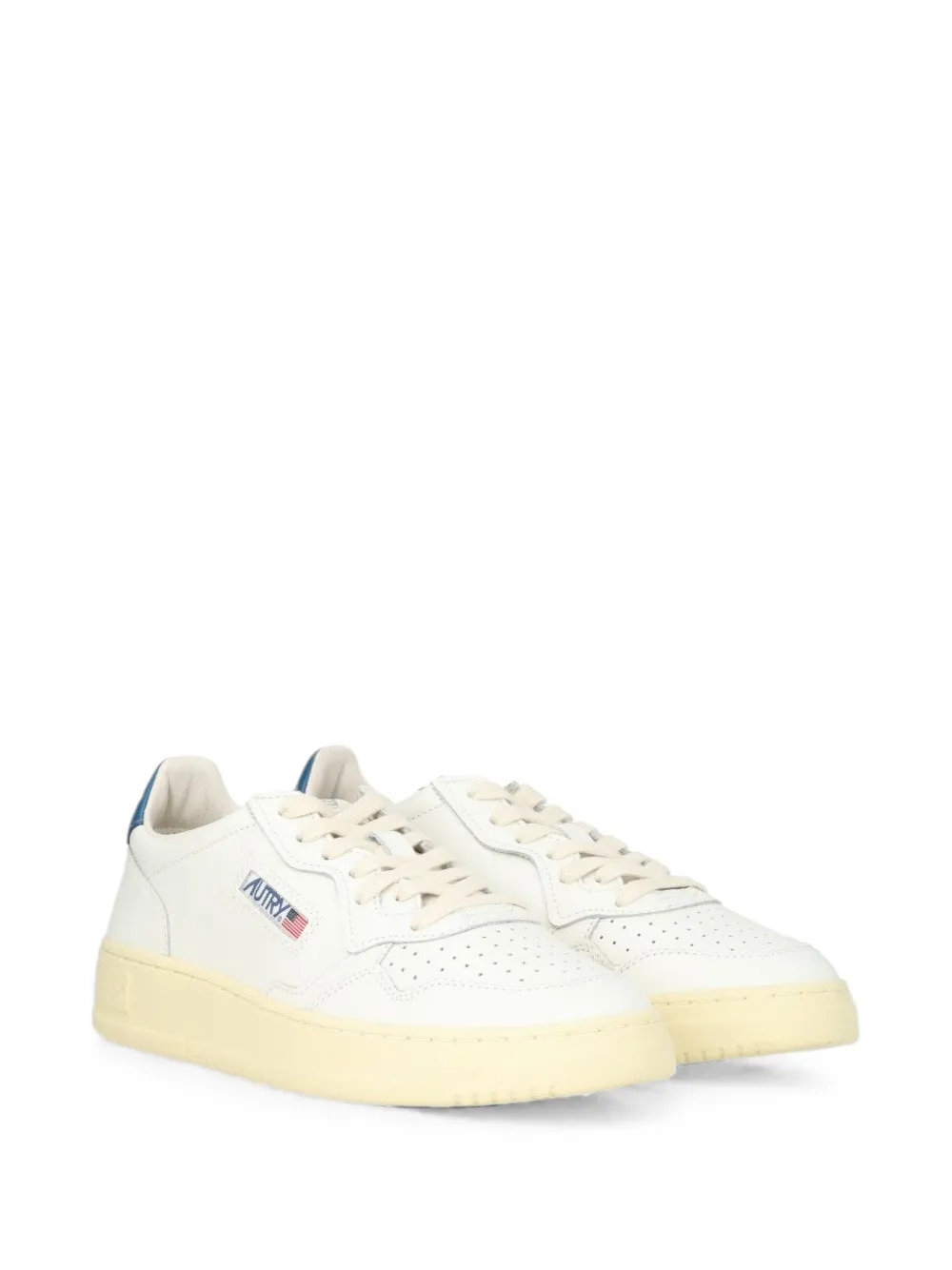 Autry Medalist low sneakers in white and mallard blue leather Wit