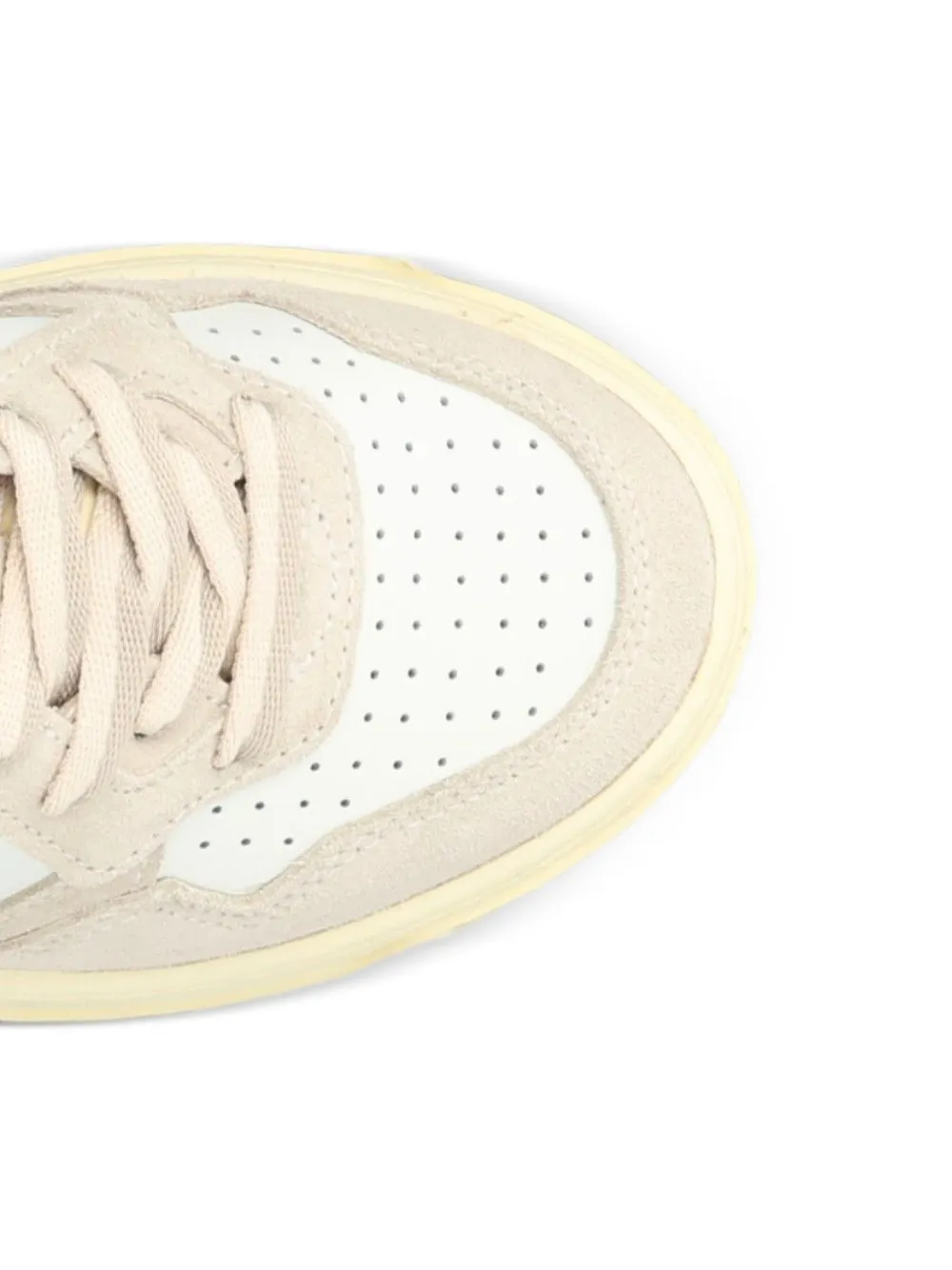 Autry Medalist low sneakers in feather gray and lamb leather and suede Wit