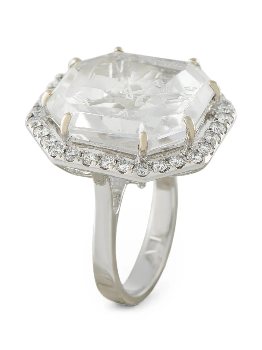 LB Exclusive Cupid diamond intaglio ring - Argento