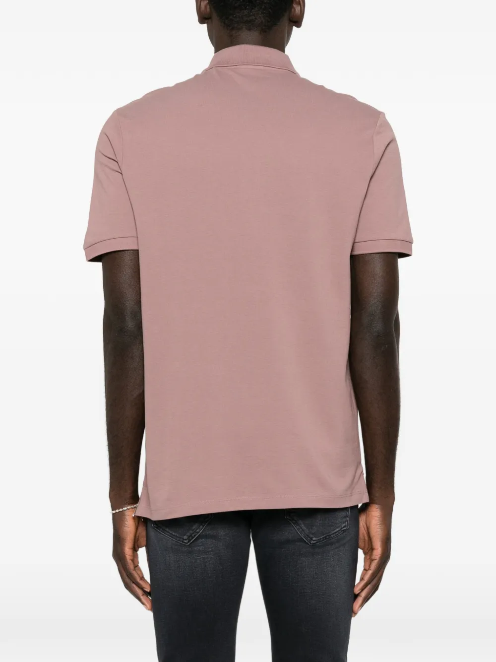 BOSS Katoenen poloshirt met logoprint Roze