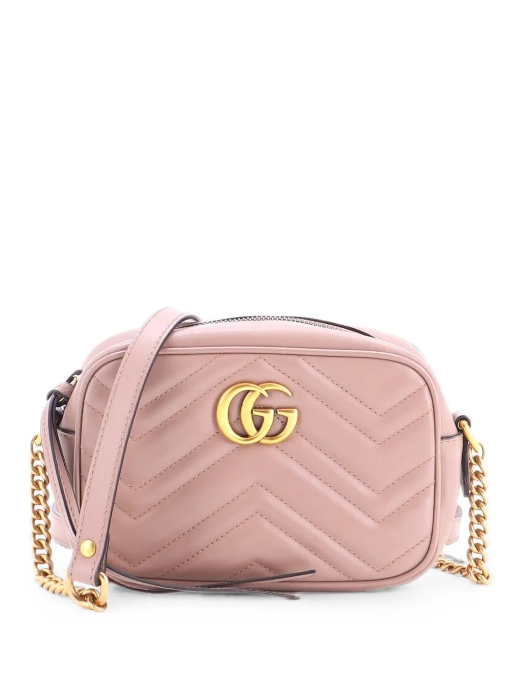 Gucci Pre-Owned Borsa a tracolla GG Marmont mini in pelle matelassé - Toni neutri