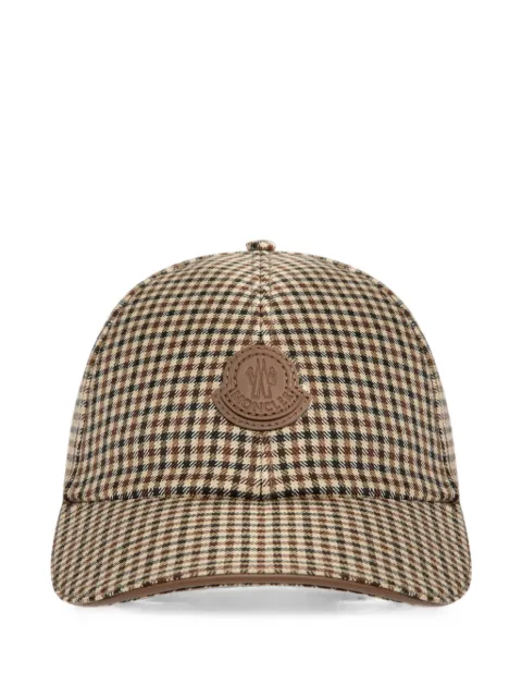 Moncler check wool baseball cap