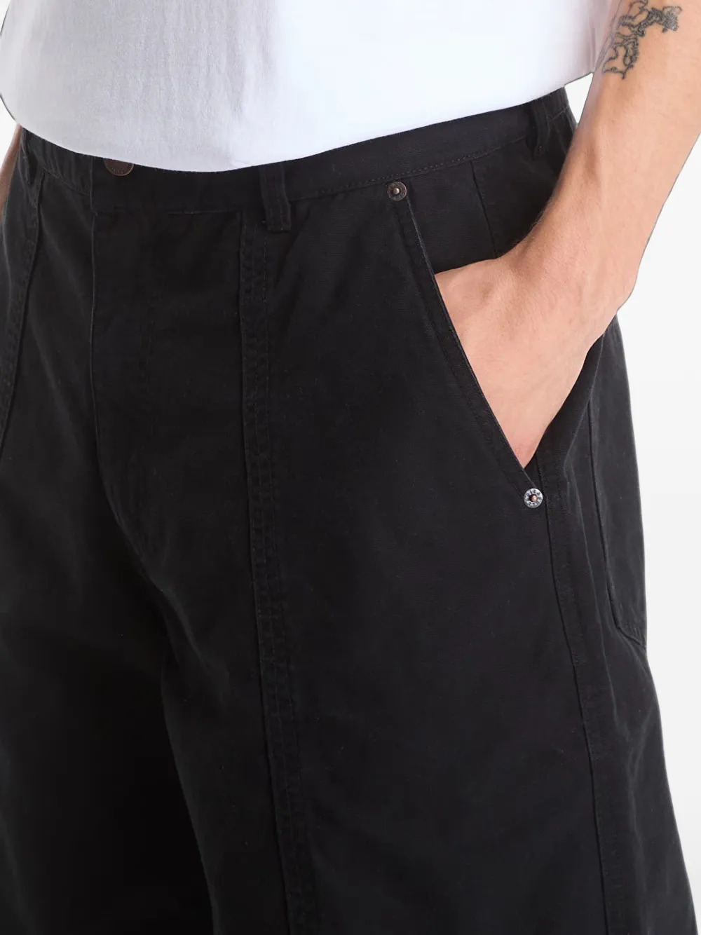 Pleasures Clash shorts met vlakken Zwart