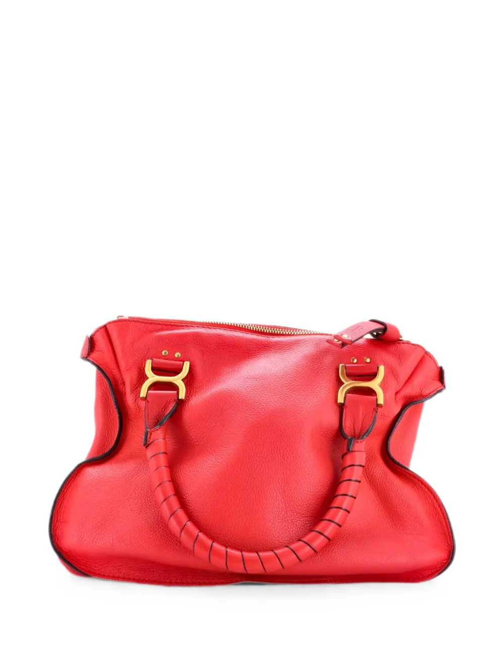 Chloé Pre-Owned Borsa a spalla Marcie grande in pelle - Rosso