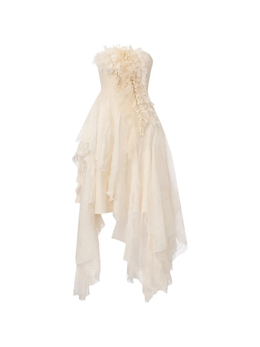 ELYWOOD ruffled layered asymmetric dress