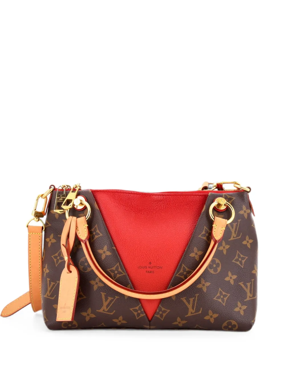 Louis Vuitton Pre-Owned V Monogram BB Tote Bag aus Canvas und Leder - Rot