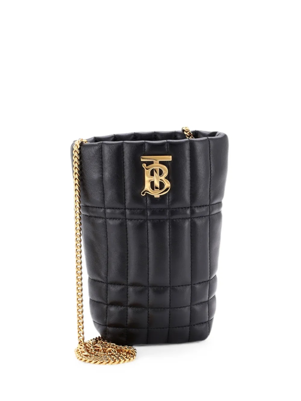 Burberry Pre-Owned Borsa a secchiello Lola micro in pelle di agnello trapuntata - Nero