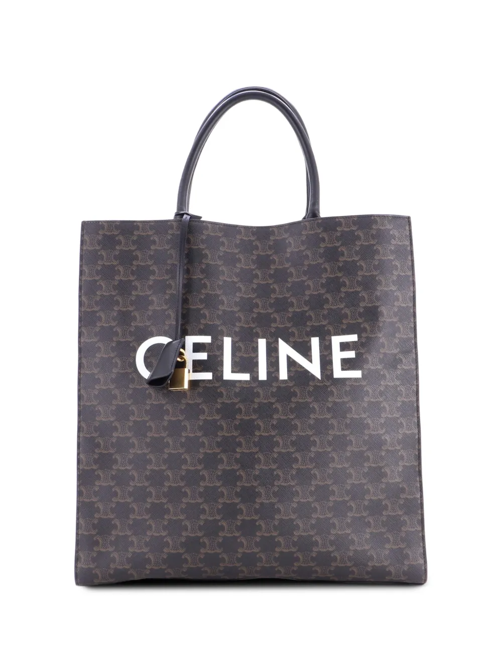 Celine Pre-Owned Vertical Cabas Triomphe Coated Canvas Large tote bag - Brown
