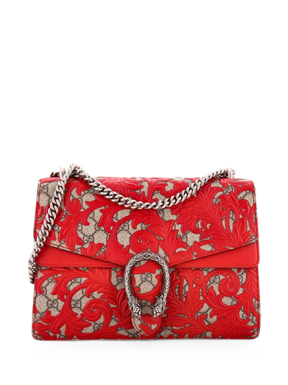 Gucci Pre-Owned Mittelgroße Dionysus Arabesque GG Schultertasche aus beschichtetem Canvas - Rot
