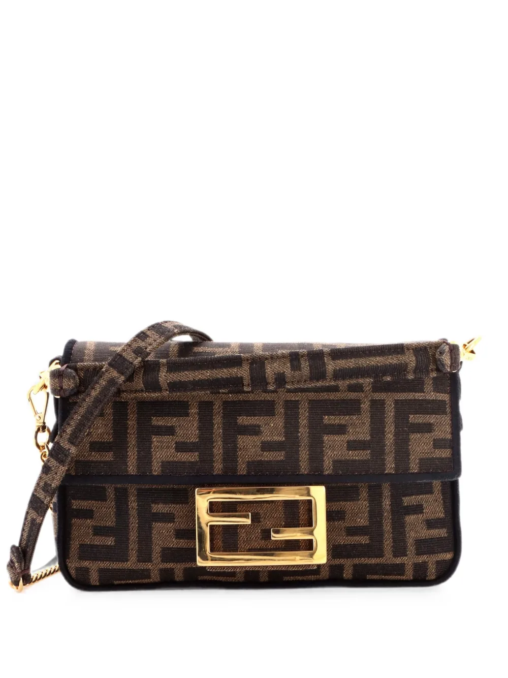 Fendi Pre-Owned Borsa a tracolla Baguette NM mini in tela con motivo Zucca - Marrone