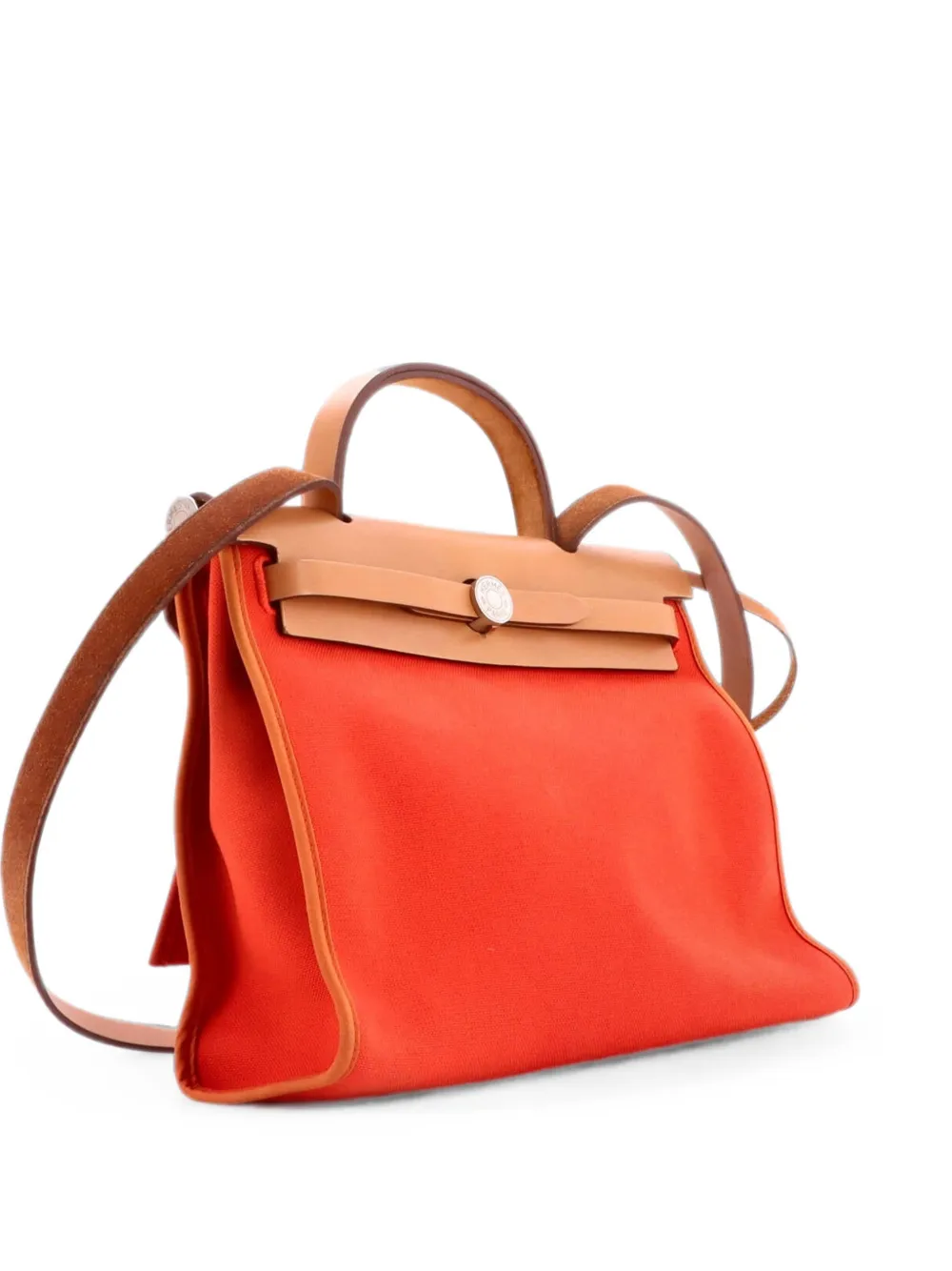 Hermès Pre-Owned Herbag Zip and Toile Schultertasche 31cm - Orange