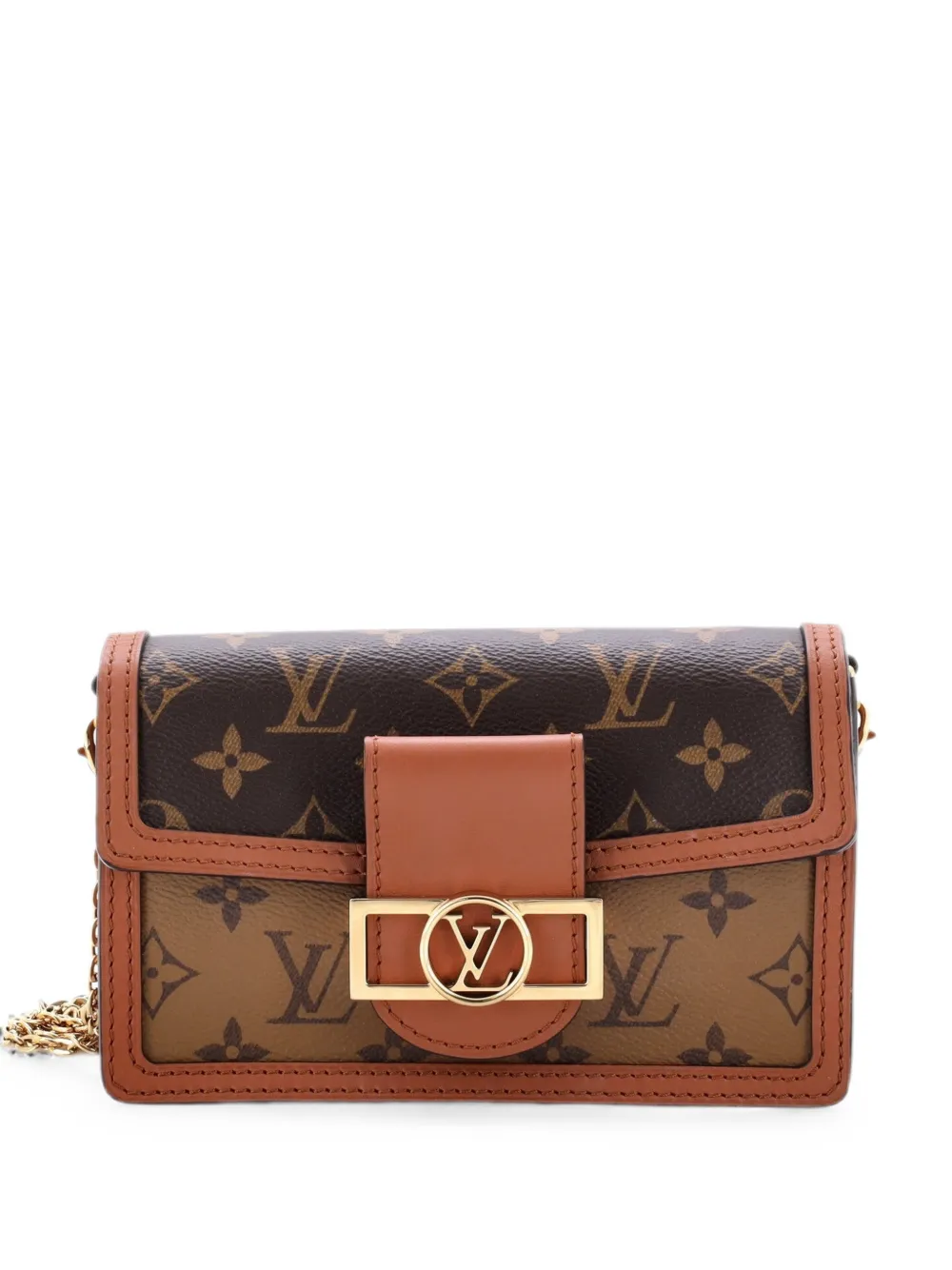 Louis Vuitton Pre-Owned Dauphine Reverse Monogram Canvas-Clutch - Braun