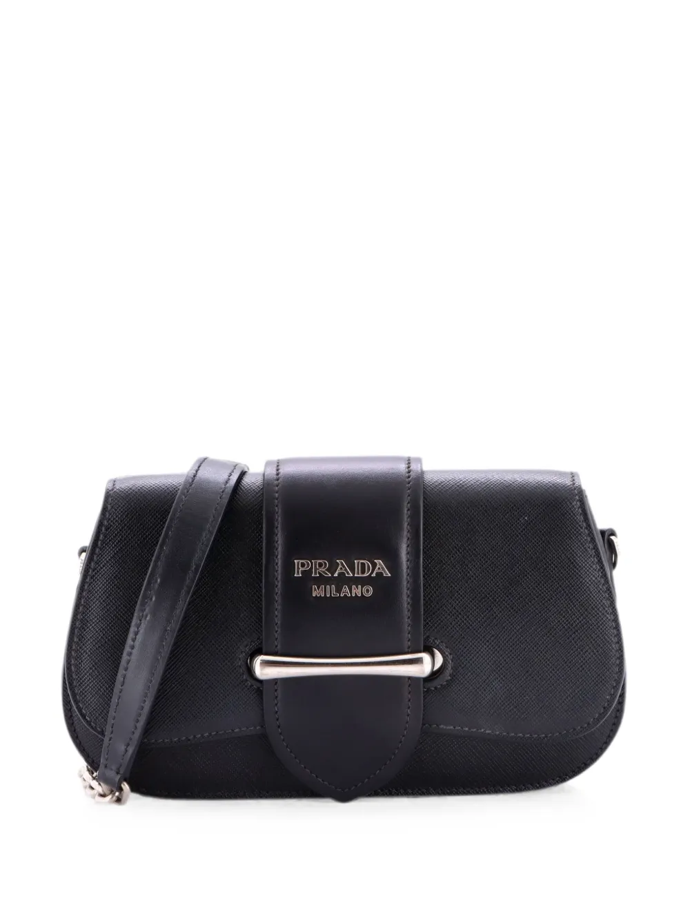Prada Pre-Owned Mini Sidonie City Schultertasche aus Kalbsleder mit Saffiano - Schwarz