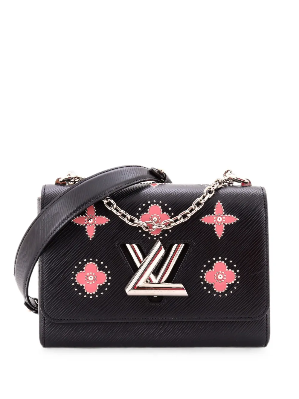 Louis Vuitton Pre-Owned Twist Handbag Studded Epi Leather MM crossbody bag - Black