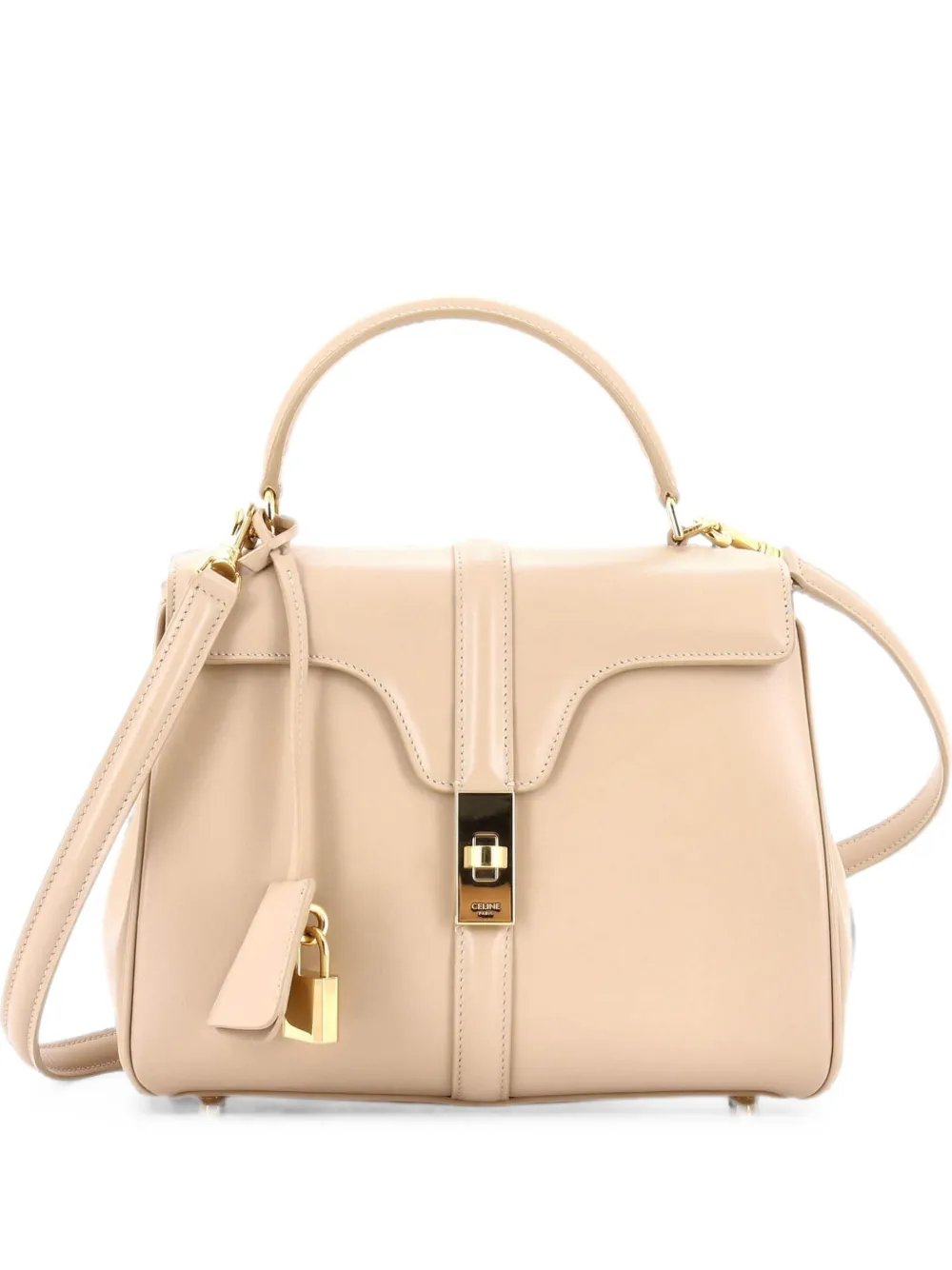 Celine Pre-Owned 16 Top Handle Bag Smooth Calfskin Small satchel - Neutrals