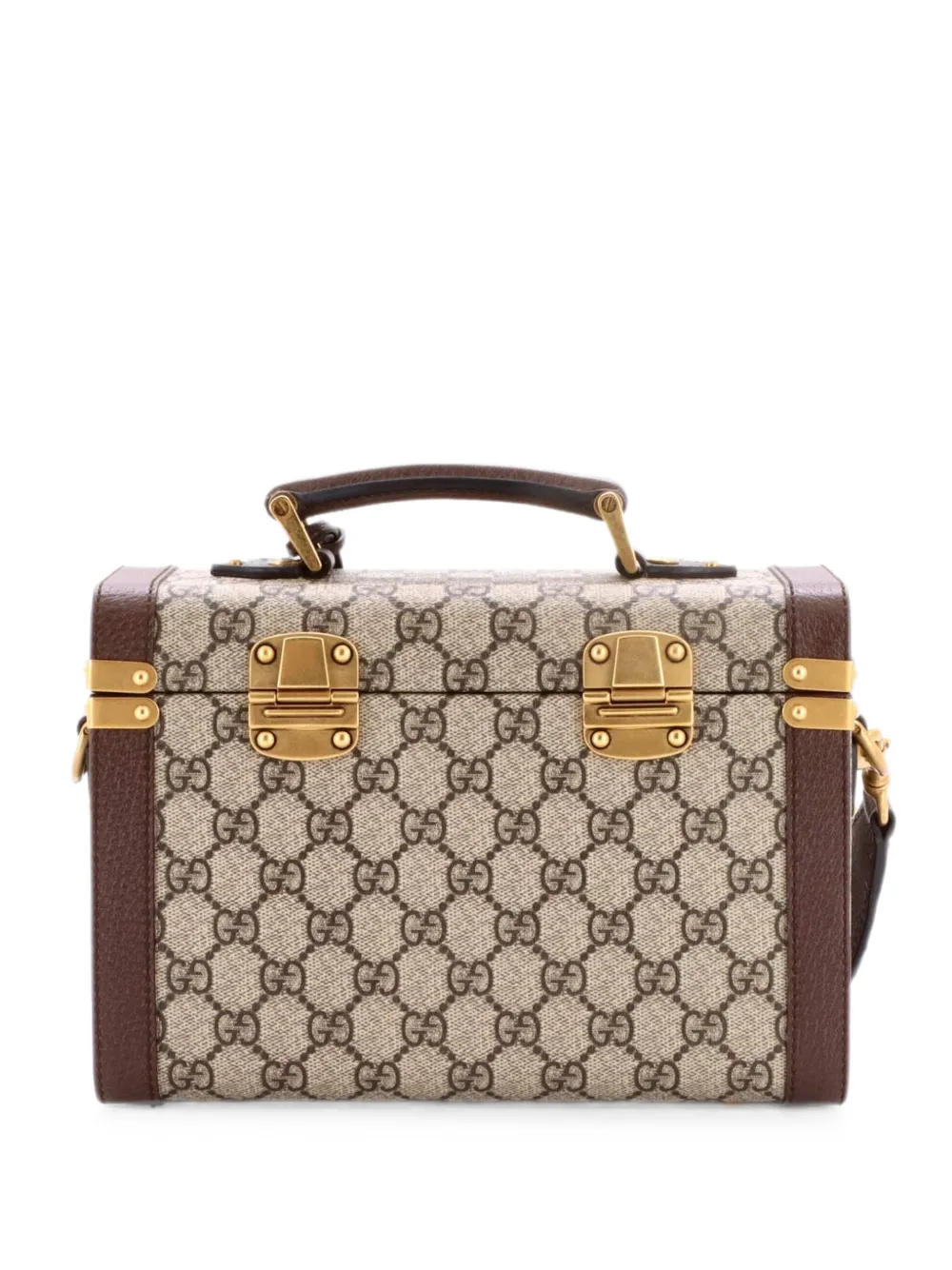 Gucci Pre-Owned Savoy Kosmetiktasche aus GG-beschichtetem Canvas mit Leder - Braun