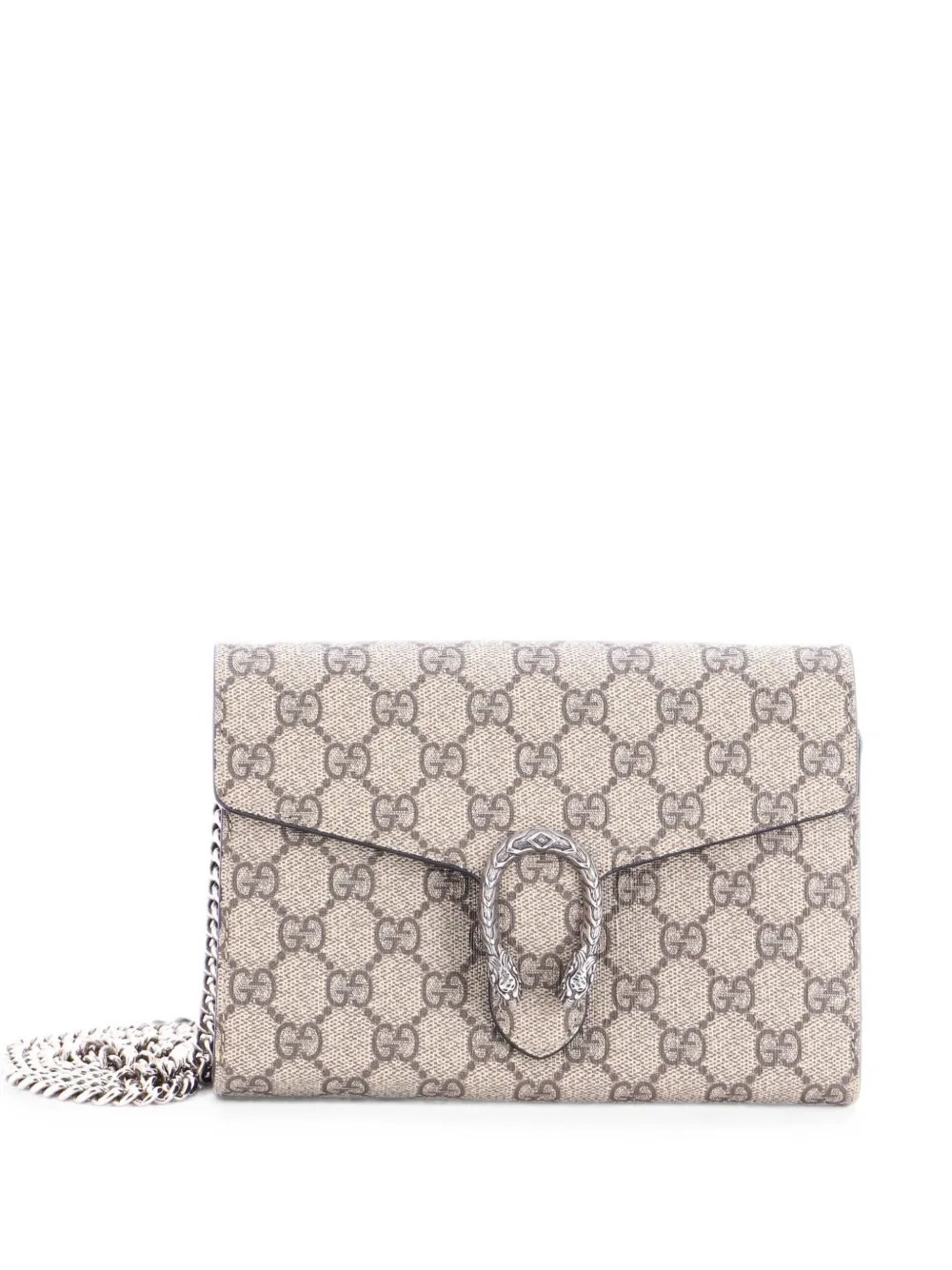 Gucci Pre-Owned Borsa a tracolla Dionysus piccola in tela cerata GG con catena - Marrone