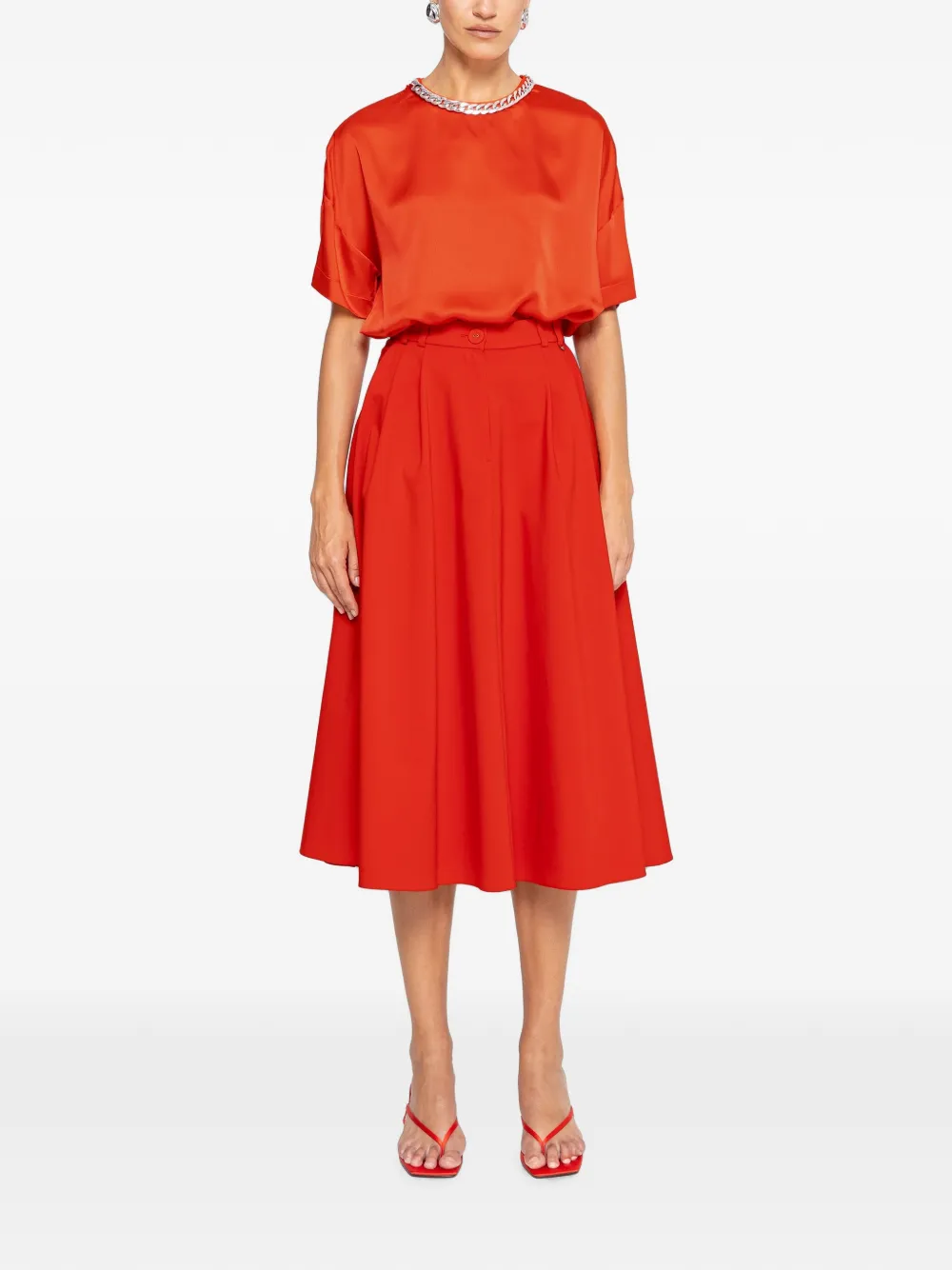 NISSA Top met kettingdetail Rood