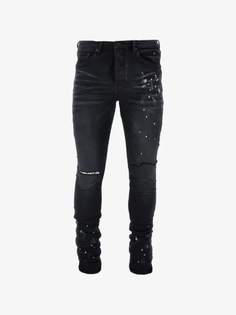 Purple Brand P001 paint-splatter distressed jeans