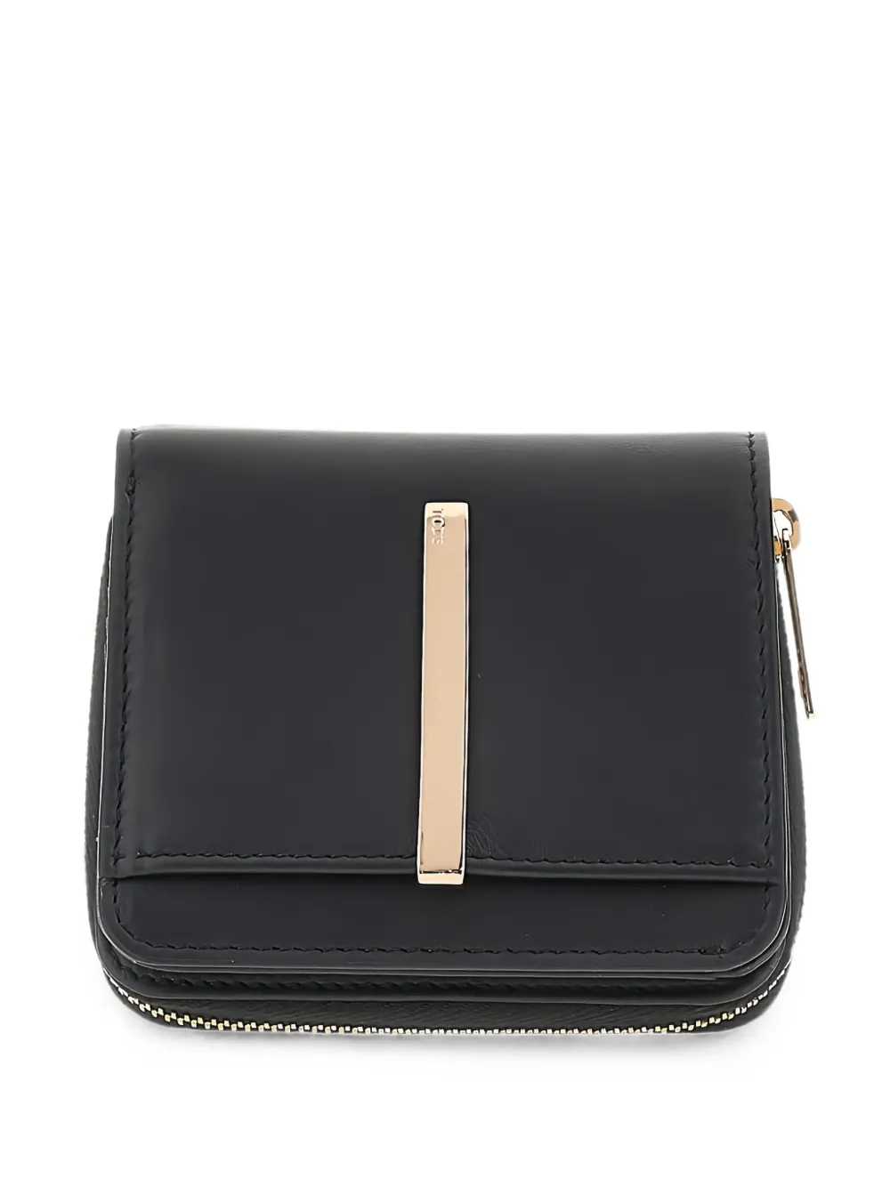 Tod's logo-plaque zip-around wallet - Schwarz