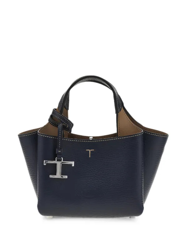 Tod's Pebbled Leather Mini Bag in Blue