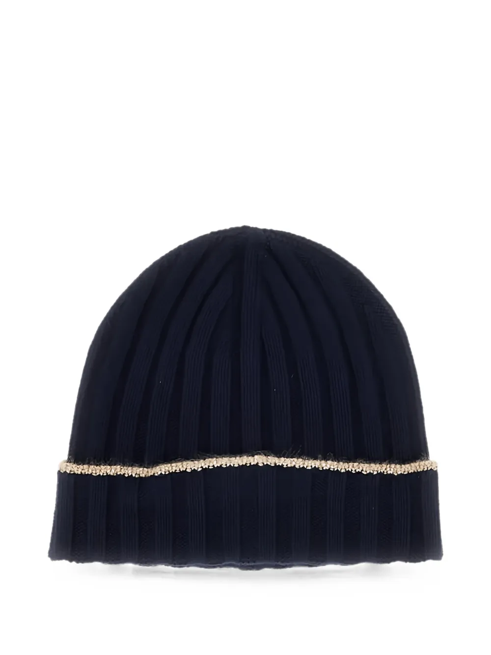 Brunello Cucinelli ribbed-knit cashmere beanie hat - Blue