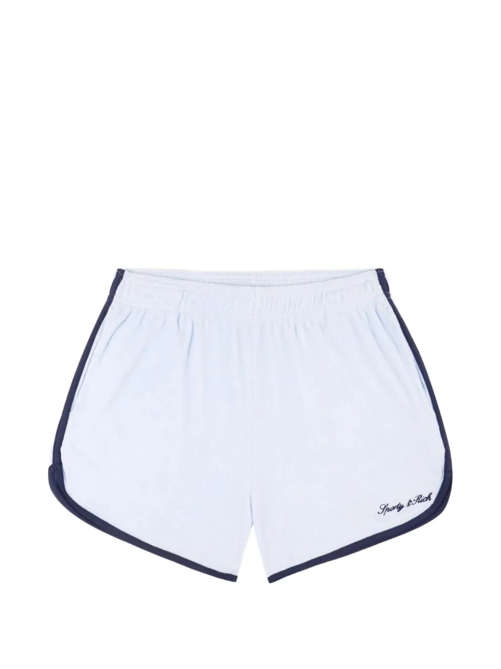 Sporty & Rich logo-embroidered mini shorts - Blue