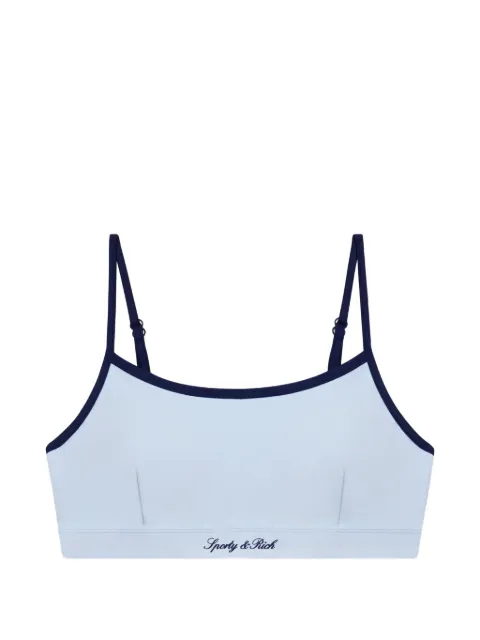 Sporty & Rich logo-print athletic bra
