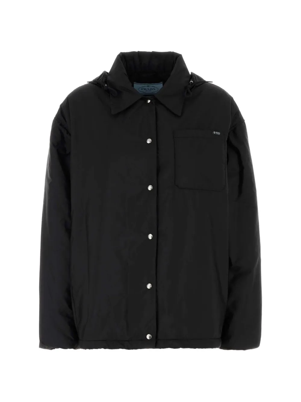 Prada hooded press-stud jacket - Nero