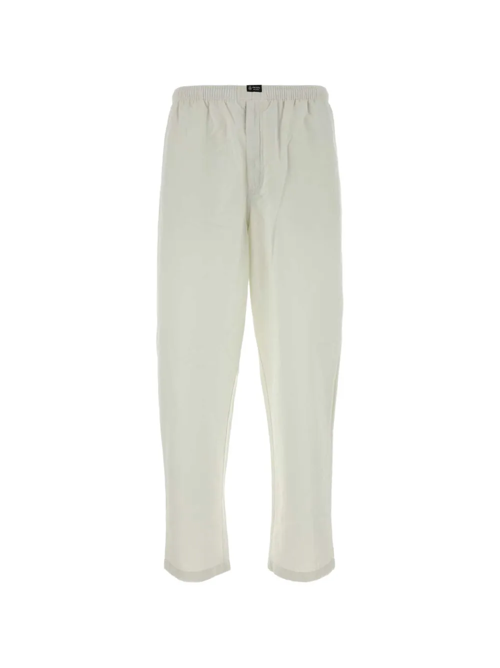 Prada elasticated-waist logo-patch trousers | White | Image 1