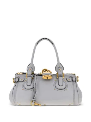 美品】Chloe パディントン ハンドバッグ グレージュ メタリック Chloé 