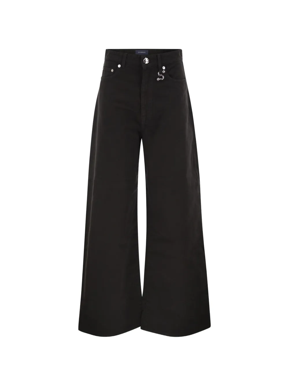 Sportmax wide-leg metal-hook jeans - Black