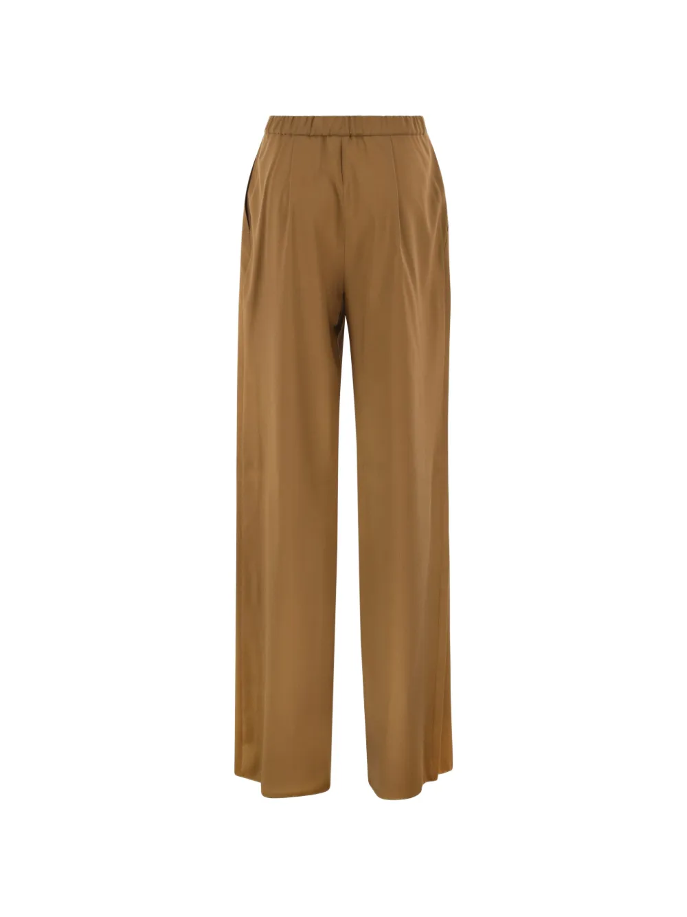 Max Mara Crisma broek met wijde pijpen en trekkoord Bruin