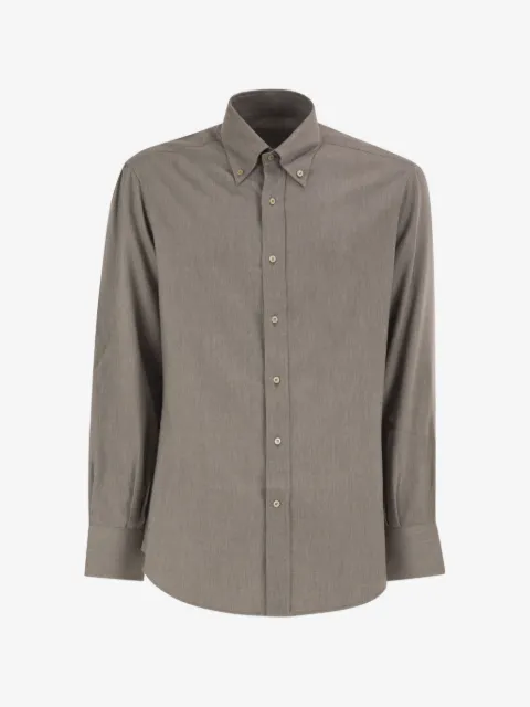 Brunello Cucinelli Camisa com pregas e abotoamento