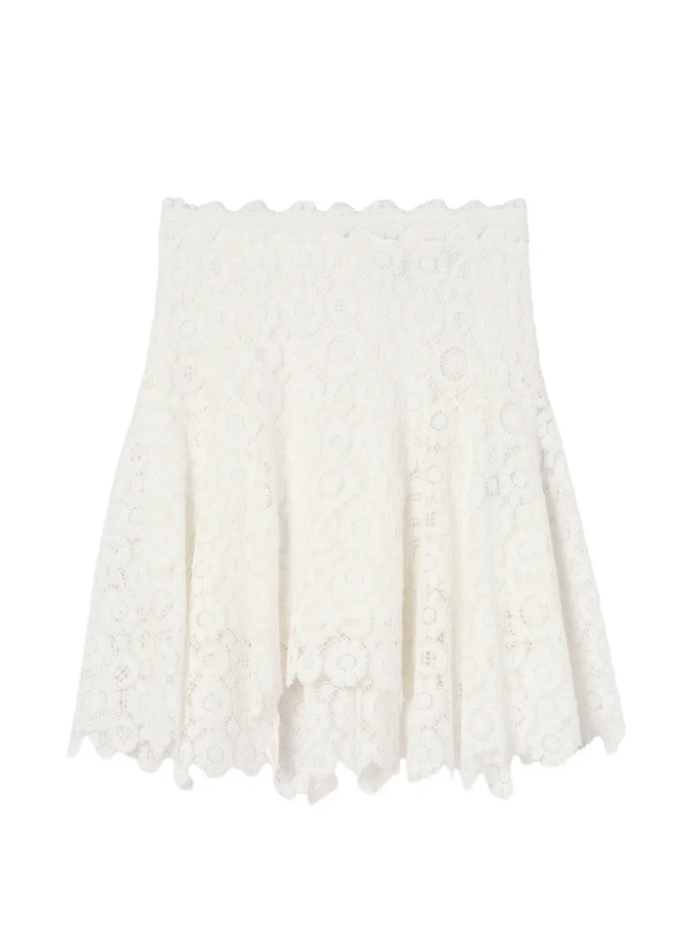 Burberry jupe à fleurs brodées - Blanc