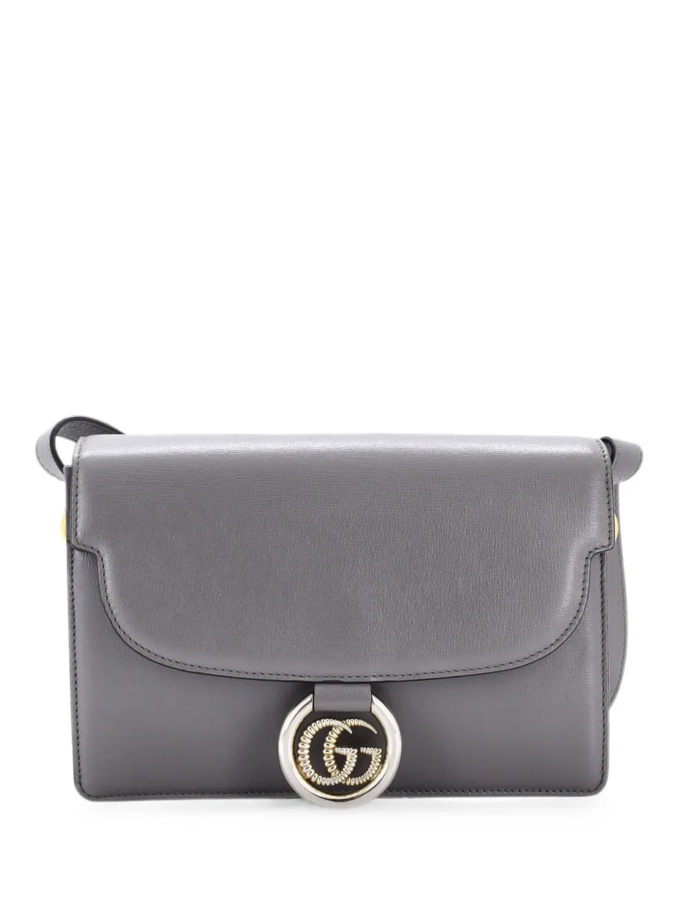 Gucci Pre-Owned Borsa a spalla GG piccola in pelle con tracolla - Grigio