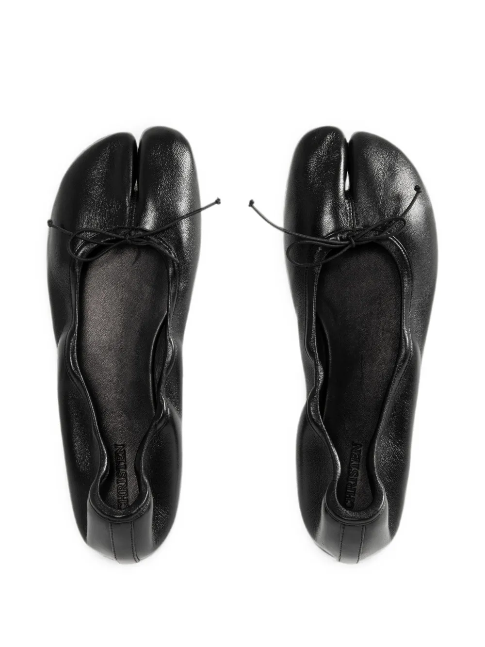 Christen Tabi bow-detail ballet flats Zwart