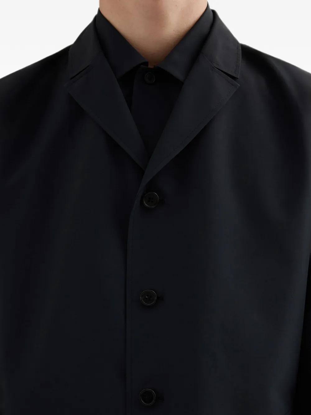 Jil Sander Gedeconstrueerd jack van gerecycled polyester Zwart