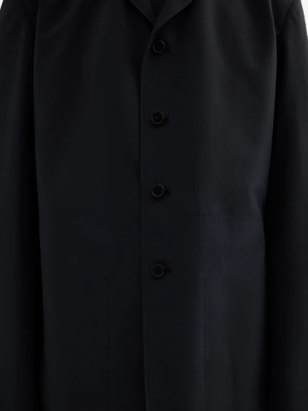 Jil Sander Gedeconstrueerd jack van gerecycled polyester Zwart