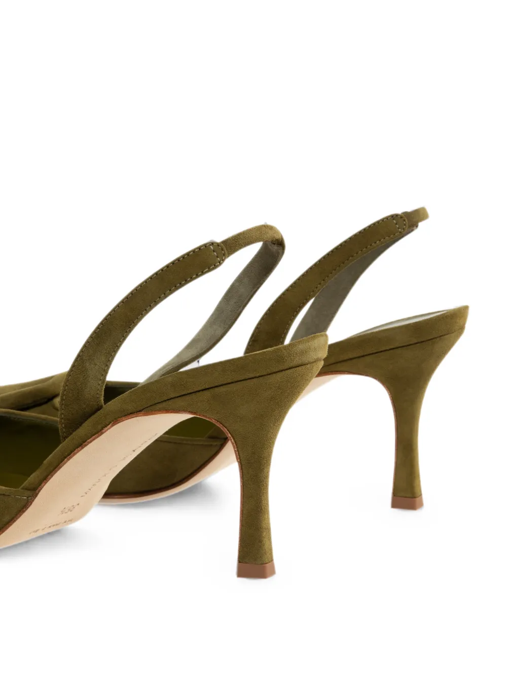 Manolo Blahnik Maysli buckle-detail mules Groen