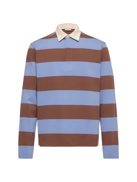 Moncler striped long-sleeve polo shirt