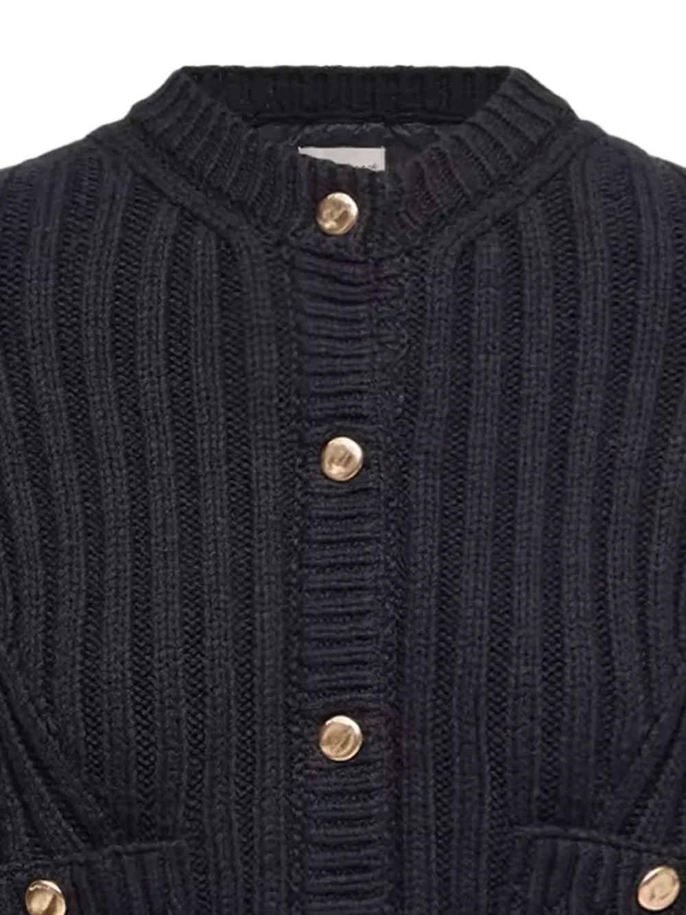 Moncler Katoenen gewatteerd vest Zwart