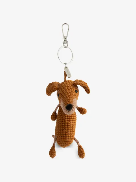Nahmias Doxie crochet keychain